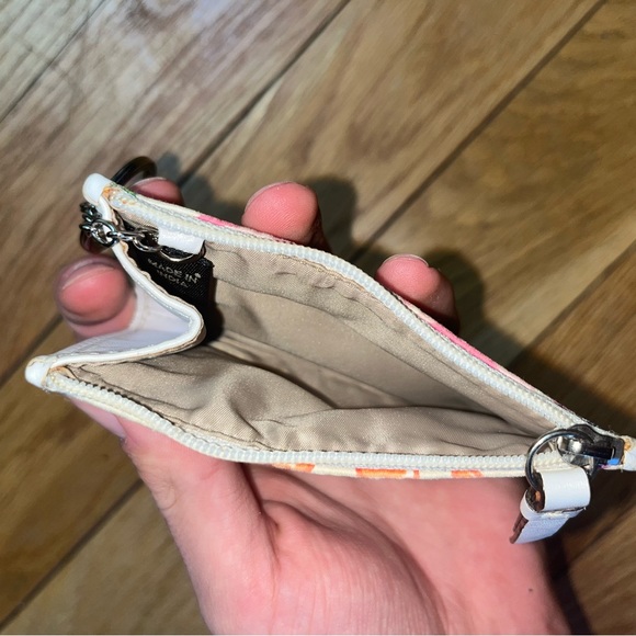 Y2K Coach Scribble Collection Colorful Logo Design Keychain Wallet J - Picture 2 of 9